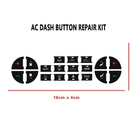 AC Dash Button Repair Kit -Compatible with Chevy, Best for Fixing Ruined Faded A/C Control Buttons - Decal Replacement Fits Select 07-14 GM Vehicles - Car SUV Van Truck Accessories