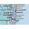Physical Florida State Map - 23.3 x 16.5 Inches -
