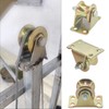 4 PCS Heavy Duty Gate Wheels Rigid Track Pullyes,Colored Steel