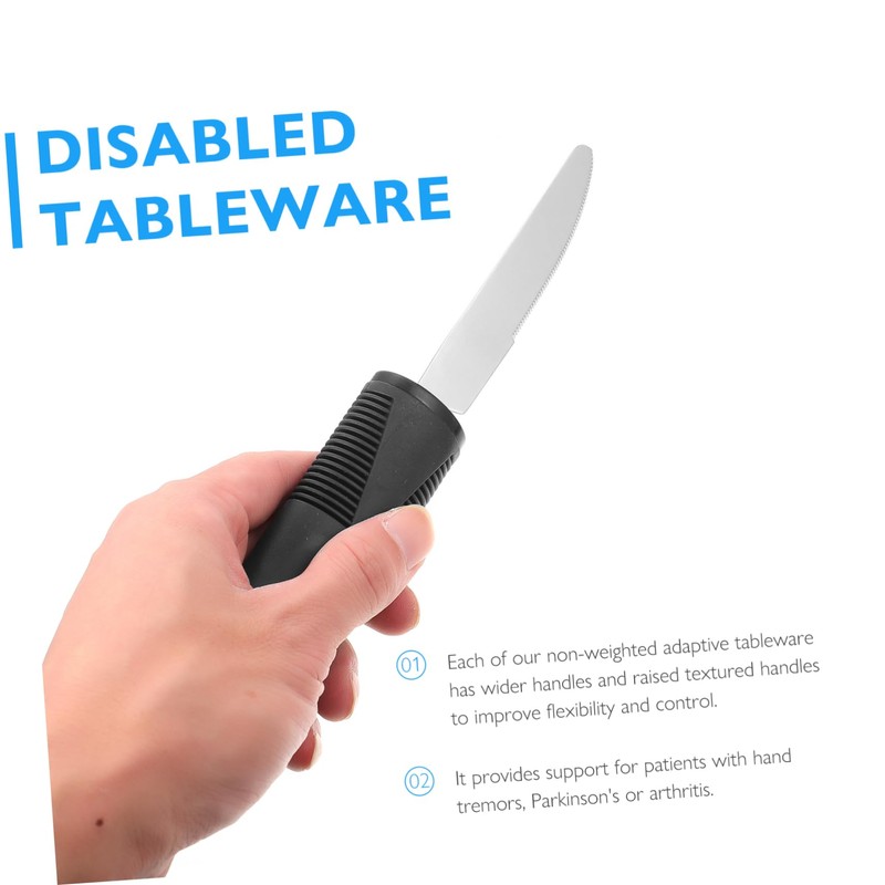 Healeved 1 Set Practical Cutlery Disabled Tableware Handicap Utensils Silverware