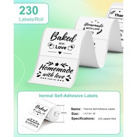 M100 [3x230 pcs] Square Label, 1.57'' x 1.18'' (40 x 30 mm), Compatible with Label Maker M110/ M220/ M221/ M120/ M200/M260/M150, 230 Labels/Roll, 3 Roll, Multi-Purpose Adhesive Thermal Labels