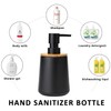 TOOZFO Soap Dispenser Plastic Bamboo with Pump Liquid Hand Lotion