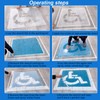 36’’x36’’ Handicap Parking Stencil for Painting, ADA Compliant, Reusable Silicone