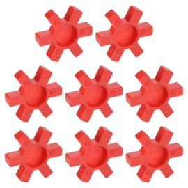 sourcing map 8pcs L90 Jaw Coupling Insert, Urethane Flexible Solid Type Jaw Coupling Center Insert for L Jaw Coupling L-Jaw Coupler Set, Red