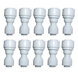 YZMSZ Reducing Straight Union 3/8" to 1/4" Quick Connector fittings RO Water Filters set of 10