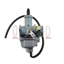 GOOFIT Carburetor 26 PZ26 Motorcycle Replacement For 4 Stroke 100cc 110cc 125cc CG125 XF125 Engine 156FM 157FM ATV Quad Pit Bike Moped and Scooter Silver