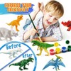 TuYines Dinosaur Painting Set for Children, Dinosaur Figures Craft Set,