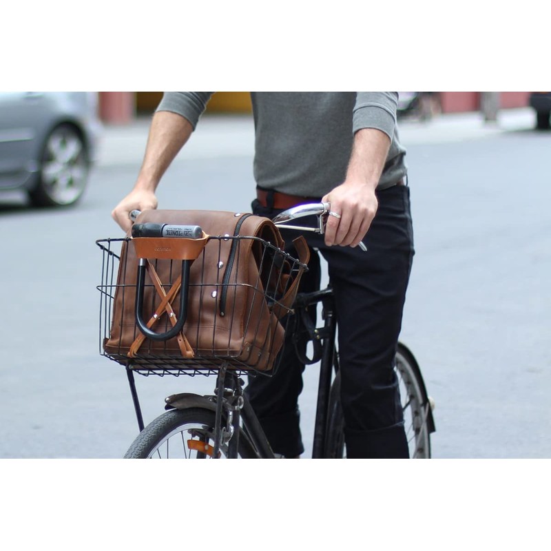 U-Lock Holster for Kryptonite Bicycle Locks; Leather D-Lock Holder for