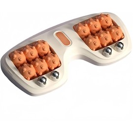 THJOPOKEEL Portátil Doble Pies Masajeador Rodillo, Pies Masajeador Rodillo Para Alivios Fascitis Plantar, Profund Prensa Acupresión Masaje Pie Rodillos, Alivios Estrés Recuperación Muscular Rodillos Masajeadores (Naranja)