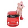 Pig Statue UV Resistant Coating Handcraft Resin Pig Figurine Red