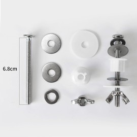 Fanmitrk 4 x Toilet Lid Fixing Stainless Steel 304, Toilet Seat Screw Toilet Seat Hinge Fittings