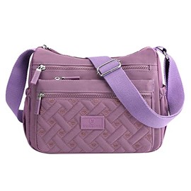 Casual shoulder bag with pockets for women, waterproof shoulder bag, handbag for daily use, travel belt bags, crafts, purple, One Size