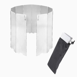 CIRADA ウィンドスクリーン 防風 コンパクト 折りたたみ式 袋付き キャンプ アウトドア コンロ 13.5cm (13.5×9)