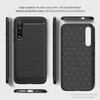SCL Case for LG Velvet,[Red] Carbon Fiber Effect Gel Grip