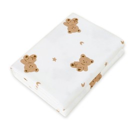 BOYSSPAA Thin Baby Blanket for Newborn Cute Bear 100% Cotton Newborn Blanket apply to Spring or Summer Breathable Cot Blankets for Wrap,Pram/Towel Blanket Baby Essentials(85 * 85cm)