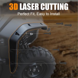 XATVXUTV Front Fender Flares for Honda Pioneer 1000, Front Mud Guard Extension Mud Flaps for Honda Pioneer 1000-3 1000-5 1000-6 2016-2025 Accessories