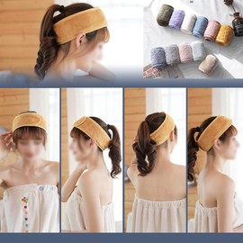 Kiming Squeak Face Wash Hairband Headband Shower Couple - 07 Yellow / 키밍 찍찍이 세안 헤어밴드 머리띠 샤워 커플 - 07옐로우