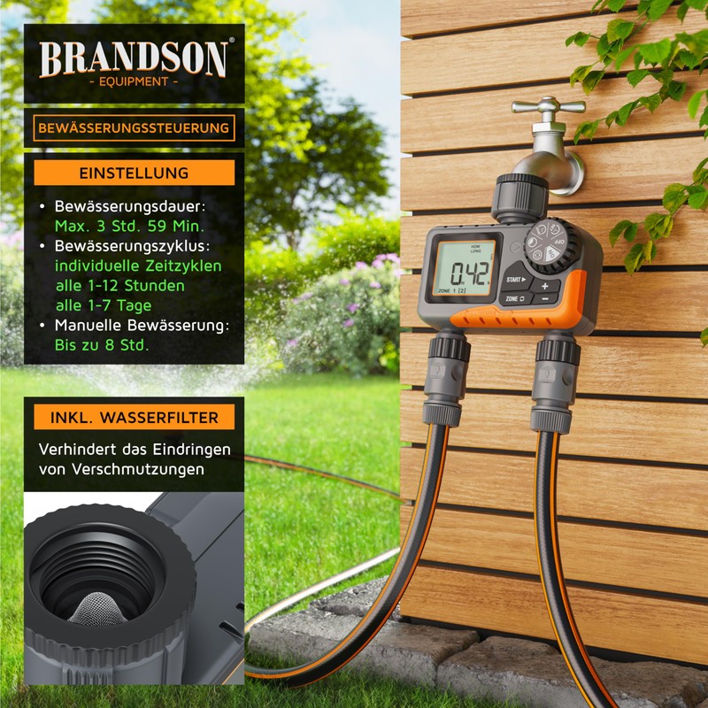 Brandson - Digital Irrigation Computer with Display - 2 Output