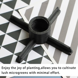 PIAOLGYI Self Watering Adapter for Coke Bottle,Accessory Compatible with Self-Watering Microgreen Grower(Black)