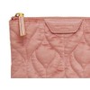 Alice Wheeler Velvet Quilted Makeup Pouch, 15.5 x 13.5 x
