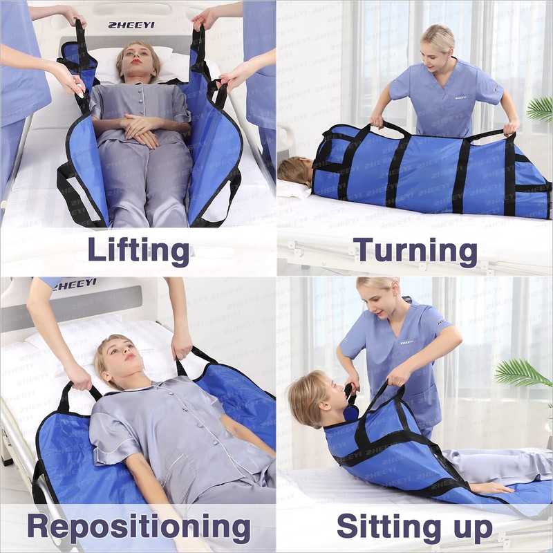ZHEEYI Multipurpose 48" x 40" Positioning Bed Pad with Reinforced