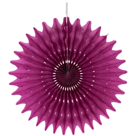 Floral Reef Set of 3-8" PLUM Paper Tissue Rosettes Fan Medallions Hanging Home Decoration Wedding Party (3 Pack)