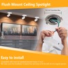 VANoopee Flush Mount LED Ceiling Spotlight Dimmable Adjustable Spotlight Directional
