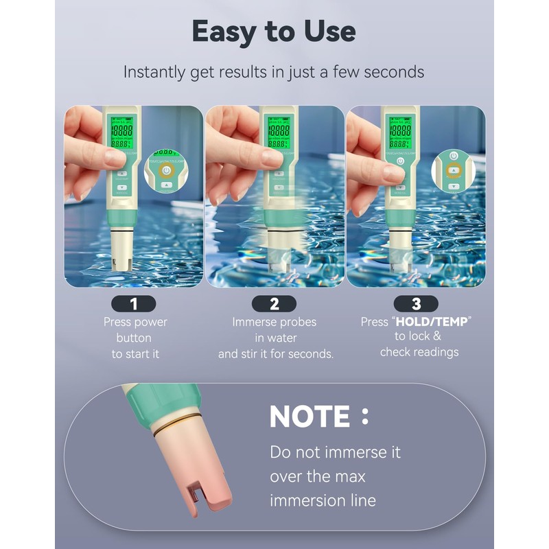 Pawfly pH Pen & ORP Meter, 7 in 1 pH