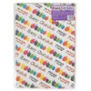 Hanukkah Wrapping Paper, 2 Sheets with Matching Tags, Dreidel Design