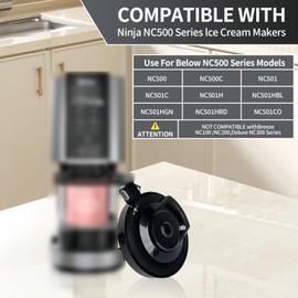 Lid Replacement for Ninja Creami Deluxe NC500/NC501 Series – Outer Bowl Cover for Ninja Creami Accessories, Snap-On, Dishwasher Safe, BPA-Free