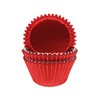 Anniversary House 45 Red Foil Cupcake Cases for Baking, Baking Cups in Heavy Duty Greaseproof Paper, J182