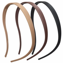 KOVOLITU 3 Pack Flex No Pressure Headbands for Women - Comfortable Plastic Headbands with Teeth - Matte Finish