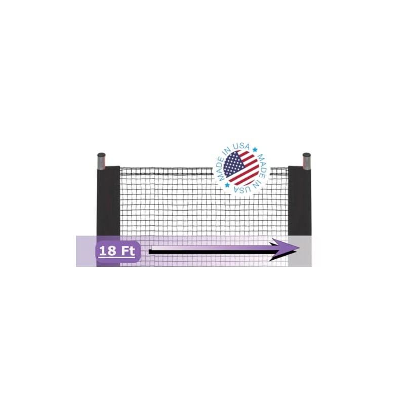 KidKusion Non-Retractable Driveway Safety Net, Black, 18' | Outdoor Barrier;
