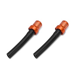 2PCS Breather Hose Gas Fuel Tank Cap, Fuel Tank Vent, CNC One Way Tank Valve Vent Tube with Aluminum Cap, Universal Car Accessories Tube Hose Breather Cap for ATV Quad CRF Pit Dirt Bike