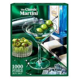 Jigsaw Puzzle 1000 Pieces - The Classic Martini, Cocktail Puzzle for Adults with Full-Size Poster, Vibrant Art, Brain-Boosting Fun for Adults, Gifts for Cocktail Lovers, Finished Size 27.5" x 19.5"