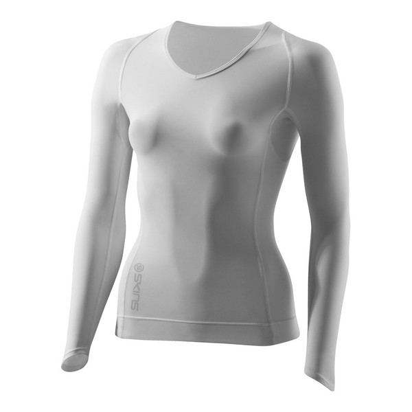 SKINS B48005005D Compression RY400 Long Sleeve Top, white