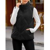 MEROKEETY Womens Puffer Vest Sleeveless Zip Up Quilted Coat Lightweight