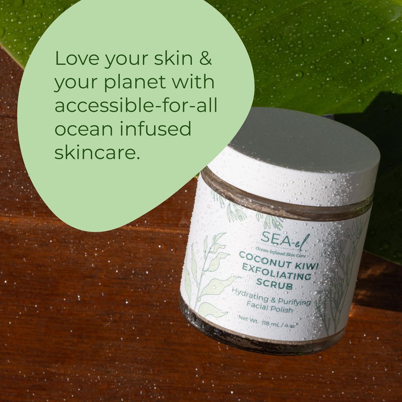 Sea El Coconut Kiwi Exfoliating Face Scrub Hydrating Calming &