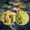 Fancy Carp Challenge Coin Chinese Koi Lucky Coin Souvenir Gift