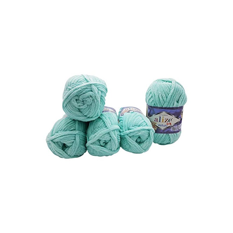 5 x 100 g Ilkadim Export Velluto Knitting Wool, Baby