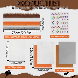 SI SEN Pack of 10 Paintable Cat Mask, Animal Mask, DIY Kit, Suitable for Cosplay, Masquerade, Carnival