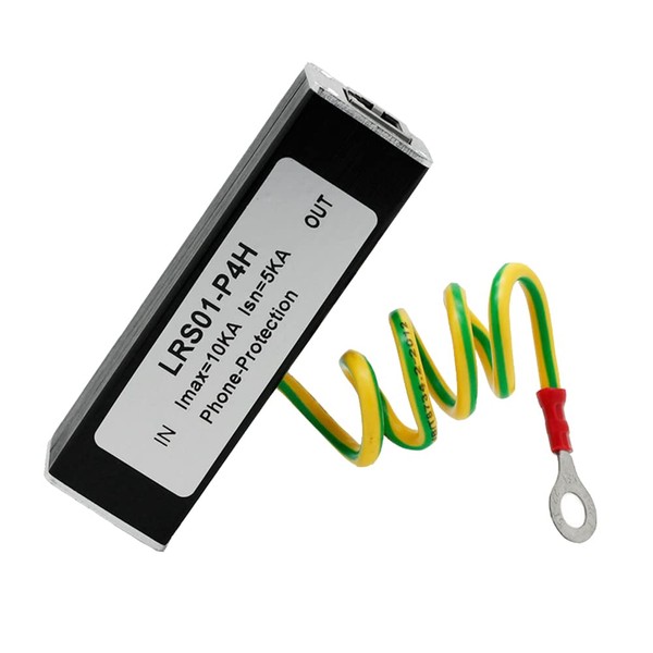 jingfei Telephone Fax Surge Protector Arrestor RJ11 Kl01-P4H Black RJ11