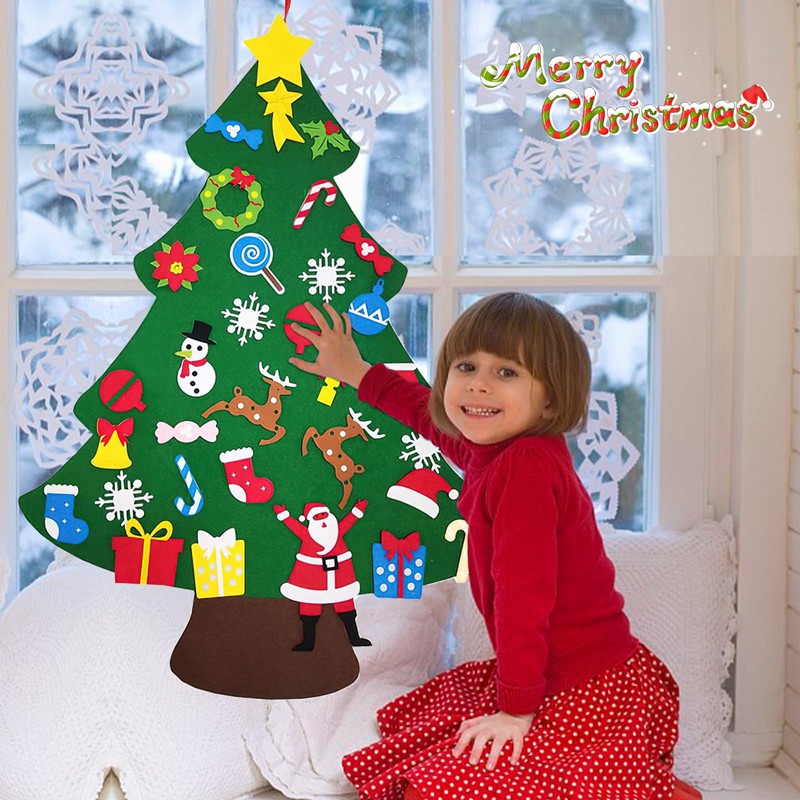 shallyong Felt Christmas Tree Children, Christmas Tree Felt Children with