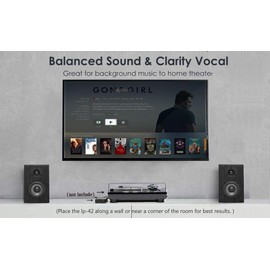 LONPOO Passive Bookshelf Speakers, 75W x 2 Classic Wooden Near Field Monitors with 4-Inch Carbon Fiber Woofer &1-Inch Silk Domed Tweeter 2-Way Loudspeakers,Amplifier Required (Not Inlcuded)