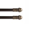 Interior Living 16-28 in. Adjustable Petite Café Curtain Rod, 2-Pack,