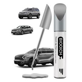 BIOOICH Touch Up Paint Pen Exact Color Match Car Chip and Scratch Repair (for Kia, Titanium Silver(IM))