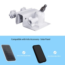HOLACA Gutter Mount Compatible with Solar Panel for Arlo Solar Panel Versions, Arlo Pro, Arlo Pro 2 Camera, White