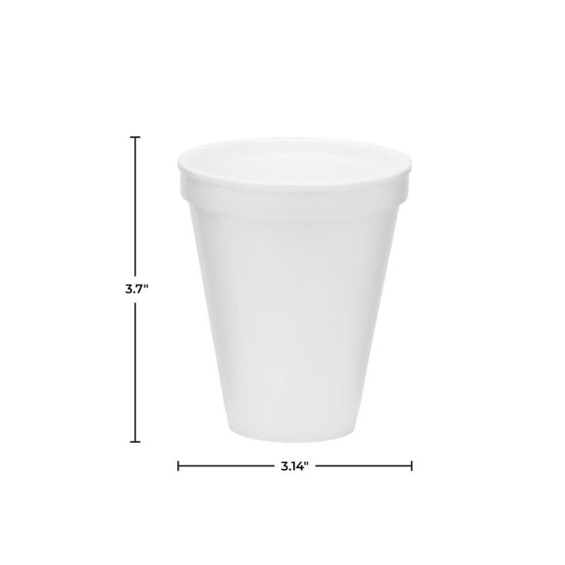 Adventure Home Win-Cup Drinking Cup 8 oz. White Styrofoam Disposable,