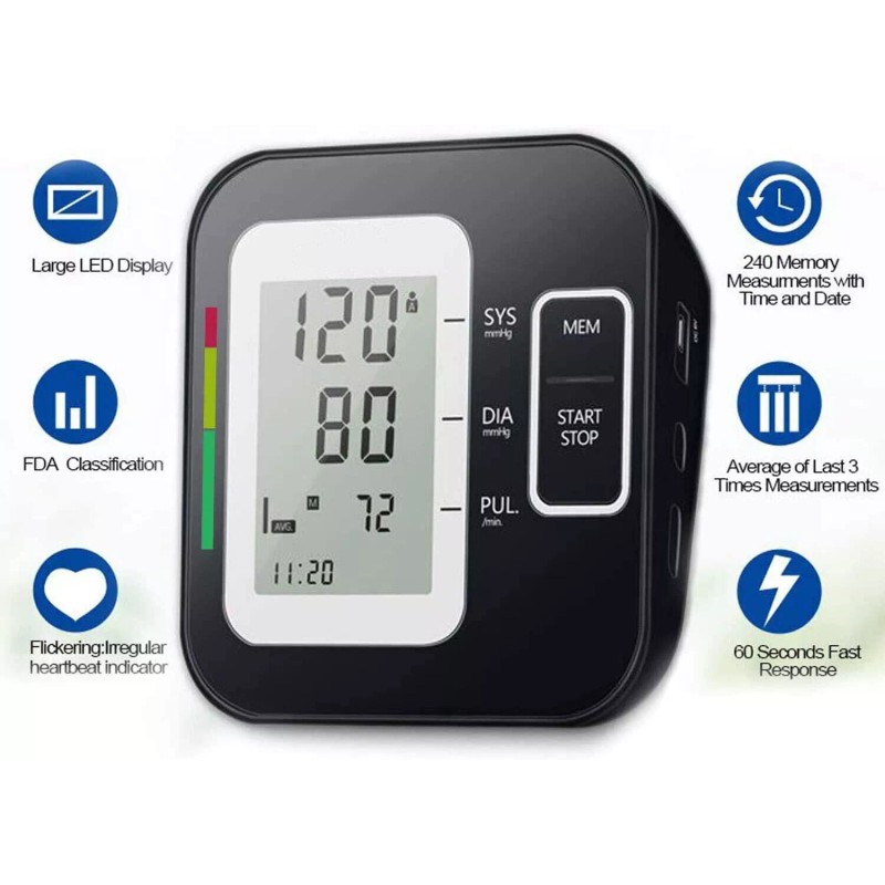 Lovia Blood Pressure ,Automatic Upper Arm Monitor Digital Cuff Machine