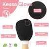 Fatima's Garden Exfoliating Kessa Glove - Natural Spa Scrubber, Black